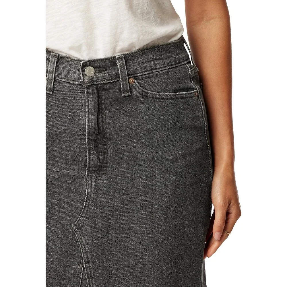New Women's Levi's Strauss Signature Denim MAXI Skirt Rising Star Charcoal Wash - Picture 5 of 5